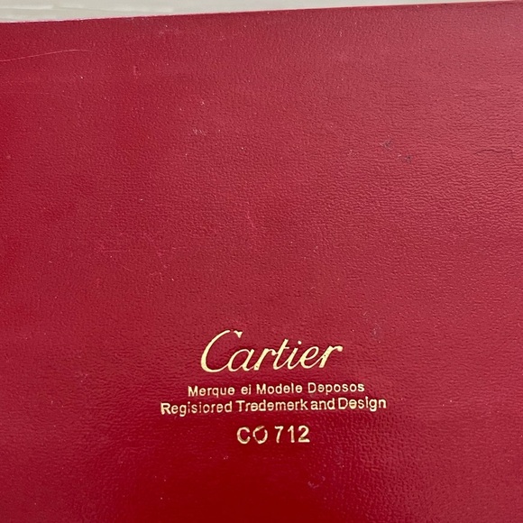Vintage Cartier Sunglasses Eyeglass Hard Red Box case with pamphlets co712 - Picture 6 of 9